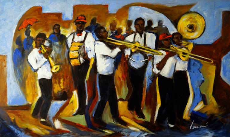 Print of Expressionism Music Paintings by Valerie Vescovi