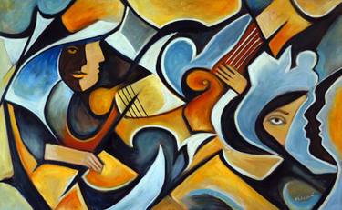 Original Abstract Music Painting by Valerie Vescovi