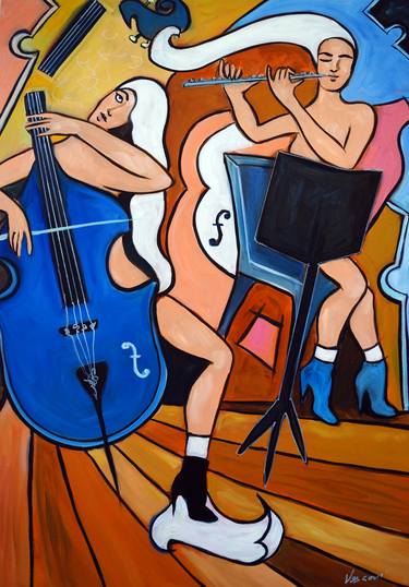 Print of Abstract Music Paintings by Valerie Vescovi