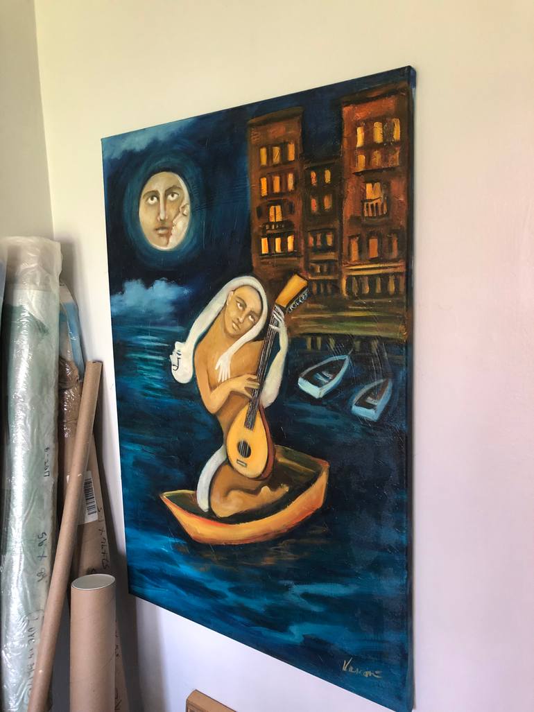 Original Modernism Water Painting by Valerie Vescovi