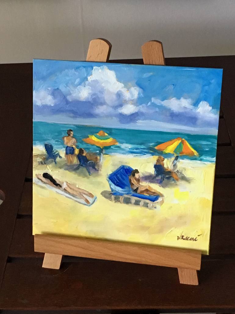 Original Impressionism Seascape Painting by Valerie Vescovi
