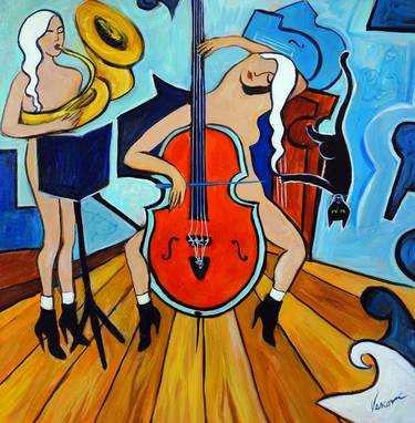 Original Abstract Music Paintings by Valerie Vescovi