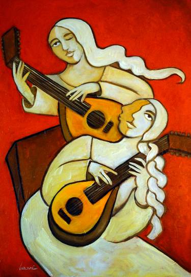 Print of Modern Music Paintings by Valerie Vescovi