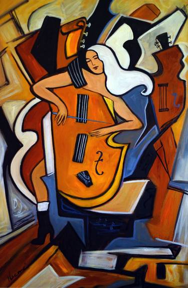 Original Cubism Music Paintings by Valerie Vescovi