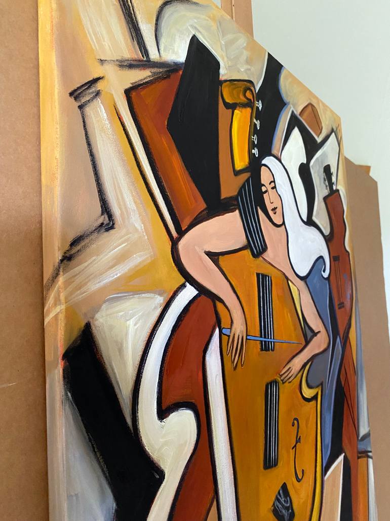 Original Cubism Music Painting by Valerie Vescovi