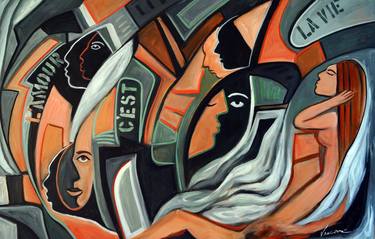 Print of Cubism Music Paintings by Valerie Vescovi