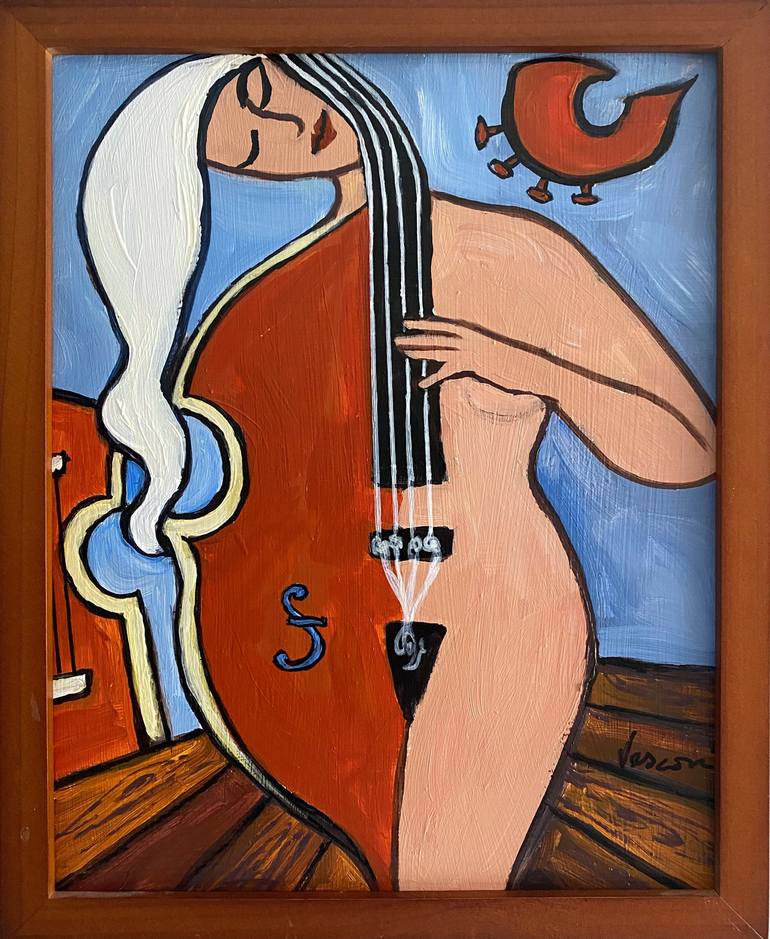 Original Figurative Music Painting by Valerie Vescovi