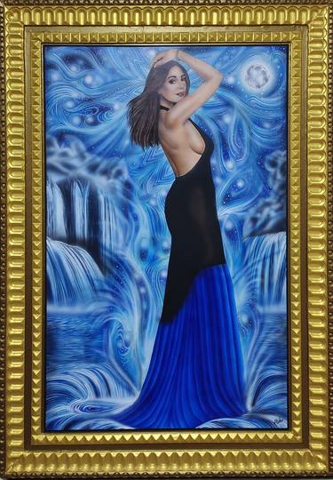 Original Art Nouveau Classical Mythology Painting by Mostafa Nour