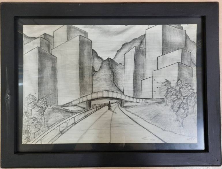 Original Fine Art Architecture Drawing by Mostafa Nour