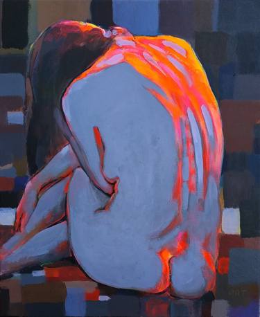 Original Abstract Nude Paintings by Andrea Ortuño