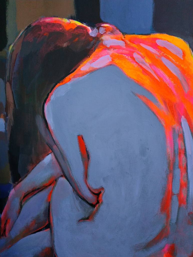 Original Nude Painting by Andrea Ortuño