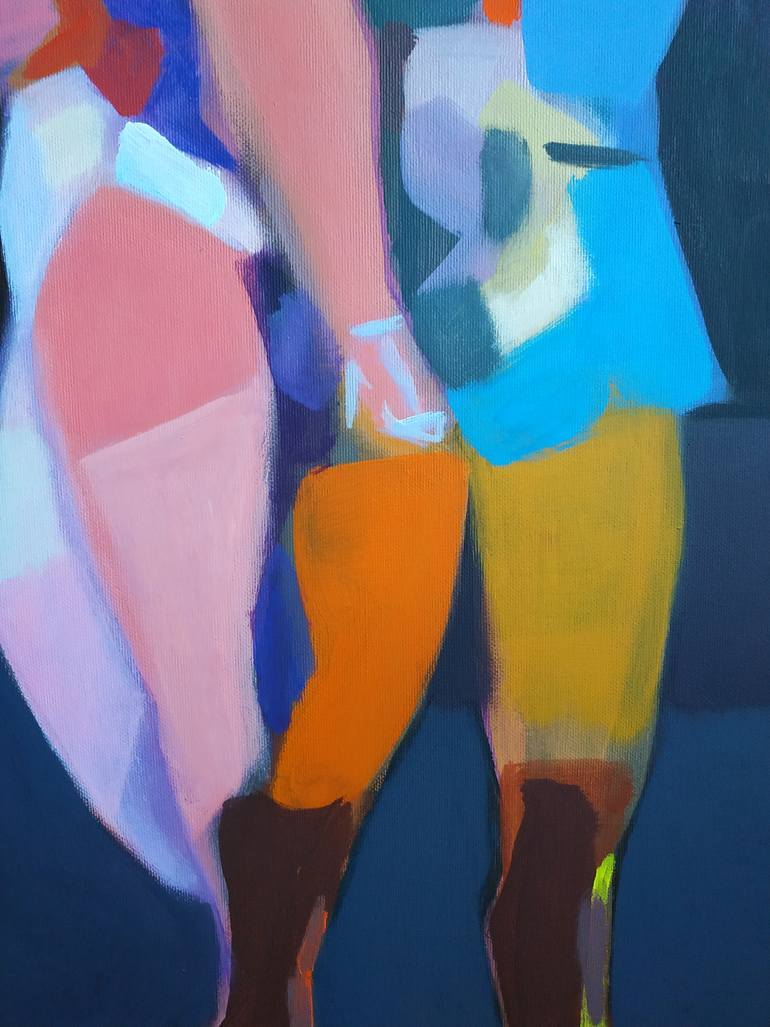 Original Cubism Abstract Painting by Andrea Ortuño