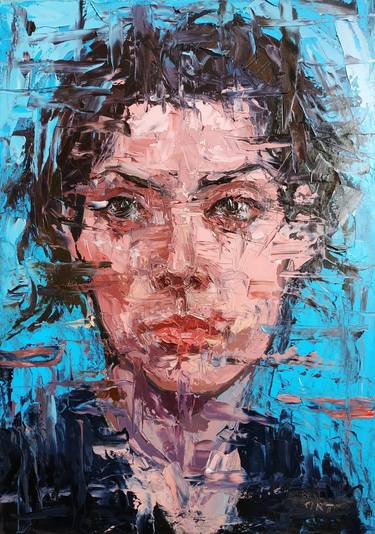 Original Abstract Portrait Paintings by Andrea Ortuño