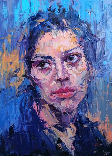 Print of Expressionism Portrait Paintings by Andrea Ortuño