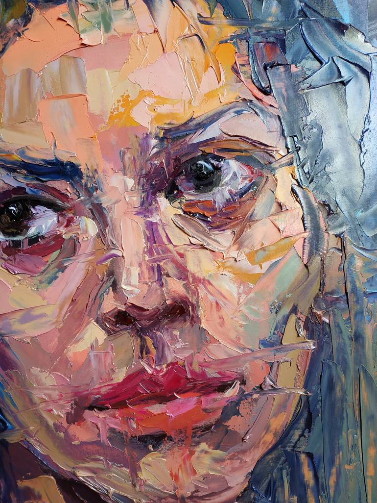 Original Expressionism Portrait Painting by Andrea Ortuño