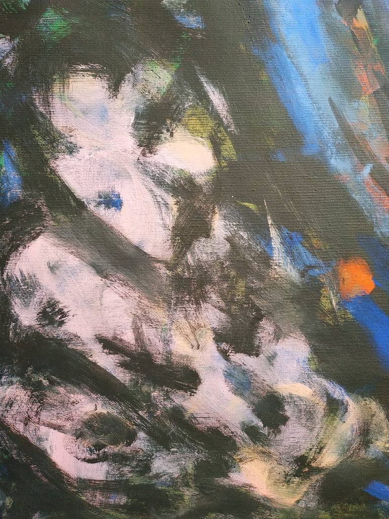 Original Expressionism Nude Painting by Andrea Ortuño