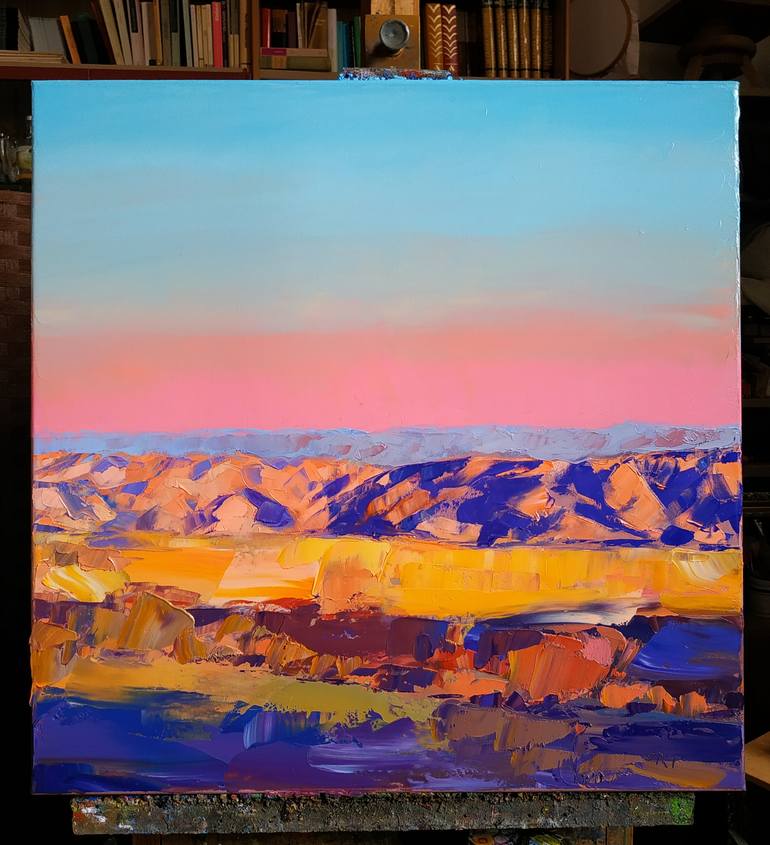 Original Expressionism Landscape Painting by Andrea Ortuño