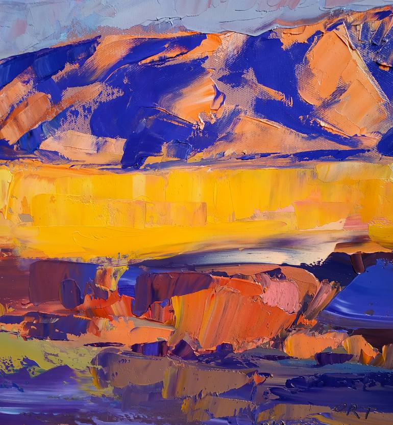 Original Expressionism Landscape Painting by Andrea Ortuño