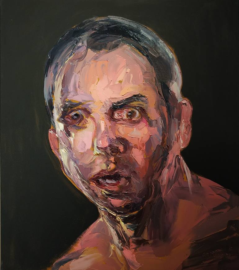 Original Expressionism Men Painting by Andrea Ortuño