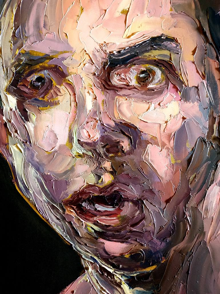 Original Expressionism Men Painting by Andrea Ortuño