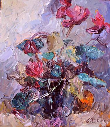 Original Impressionism Floral Paintings by Andrea Ortuño