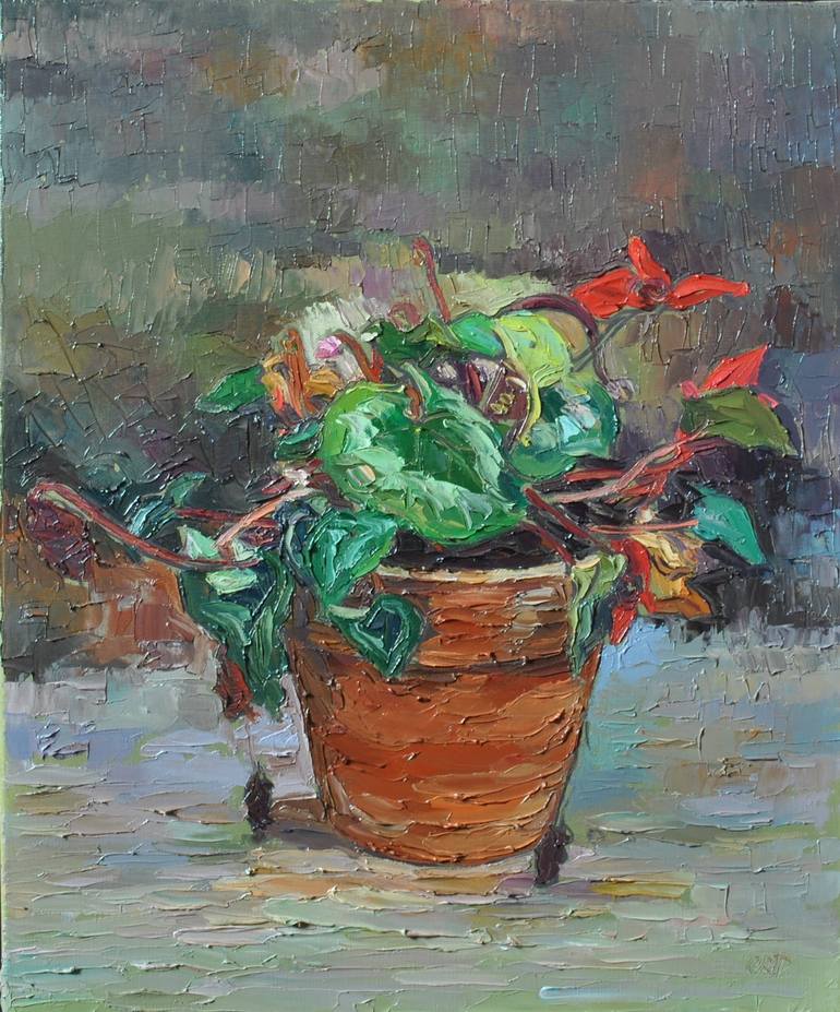 Print of Figurative Floral Paintings by Andrea Ortuño