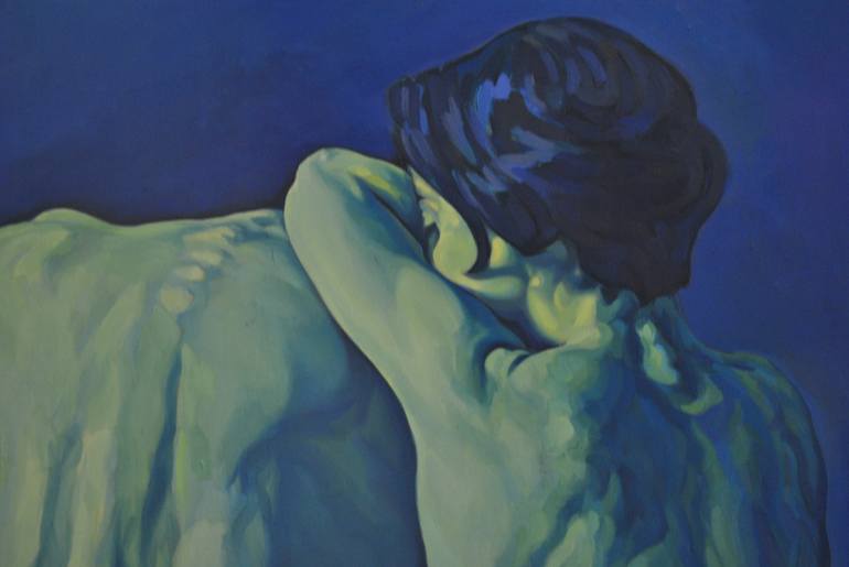 Original Conceptual Nude Painting by Andrea Ortuño