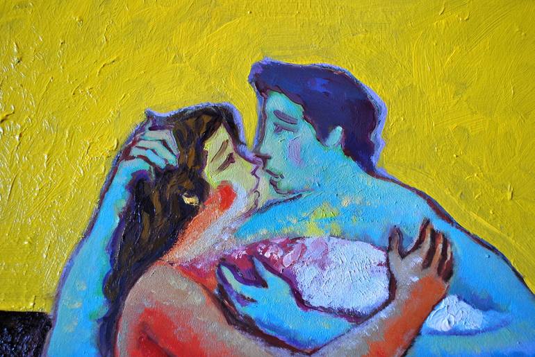 Original Modern Love Painting by Andrea Ortuño