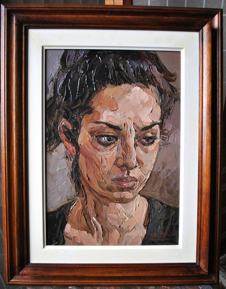 Original Figurative Portrait Painting by Andrea Ortuño