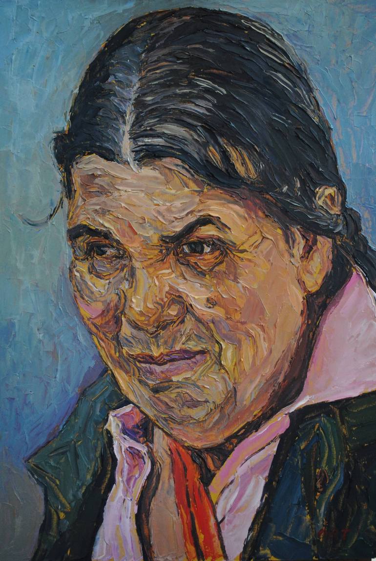 Original Portraiture Portrait Painting by Andrea Ortuño