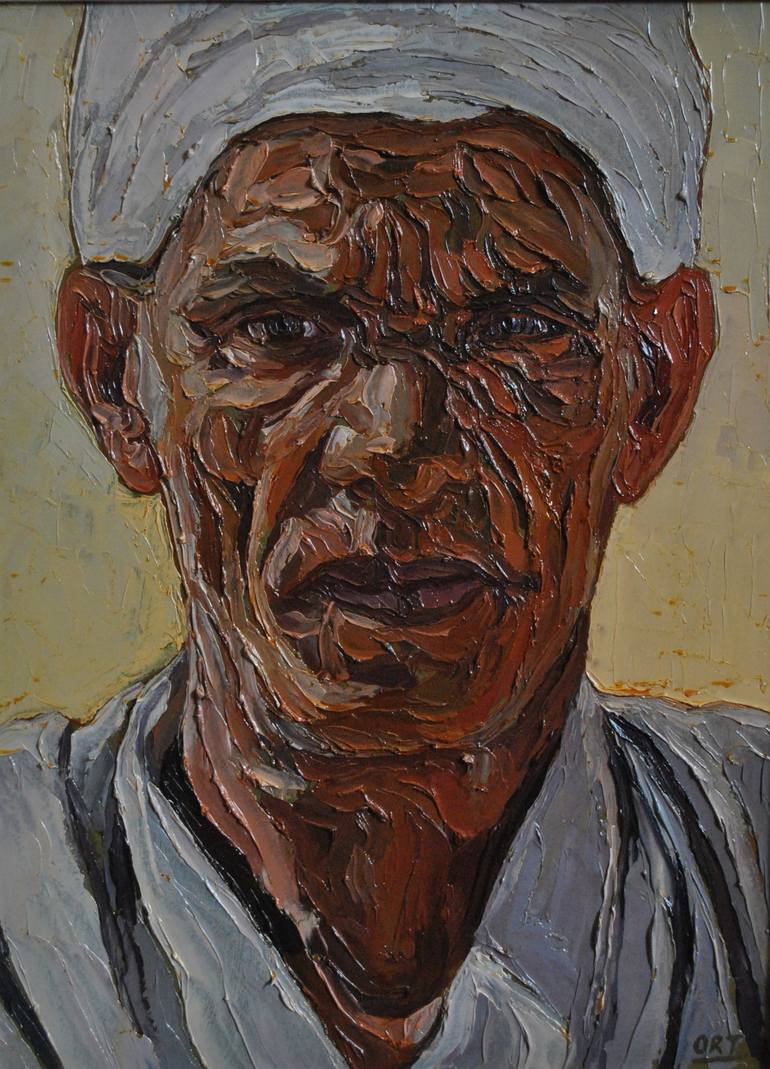Original Expressionism Portrait Painting by Andrea Ortuño