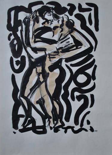 Original Figurative Abstract Drawings by Andrea Ortuño