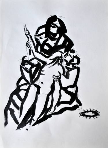 Original Abstract Religion Drawings by Andrea Ortuño