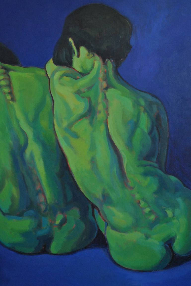 Original Figurative Nude Painting by Andrea Ortuño