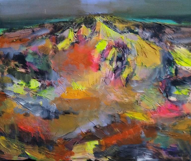 Original Expressionism Landscape Painting by Andrea Ortuño