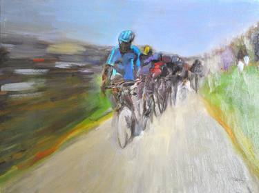 Original Bicycle Paintings by Andrea Ortuño