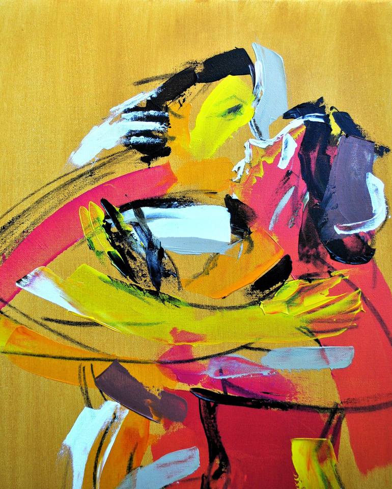 Original Conceptual Abstract Painting by Andrea Ortuño