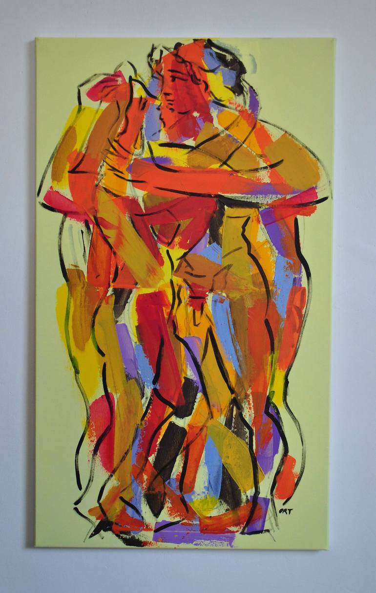 Original Conceptual Abstract Painting by Andrea Ortuño