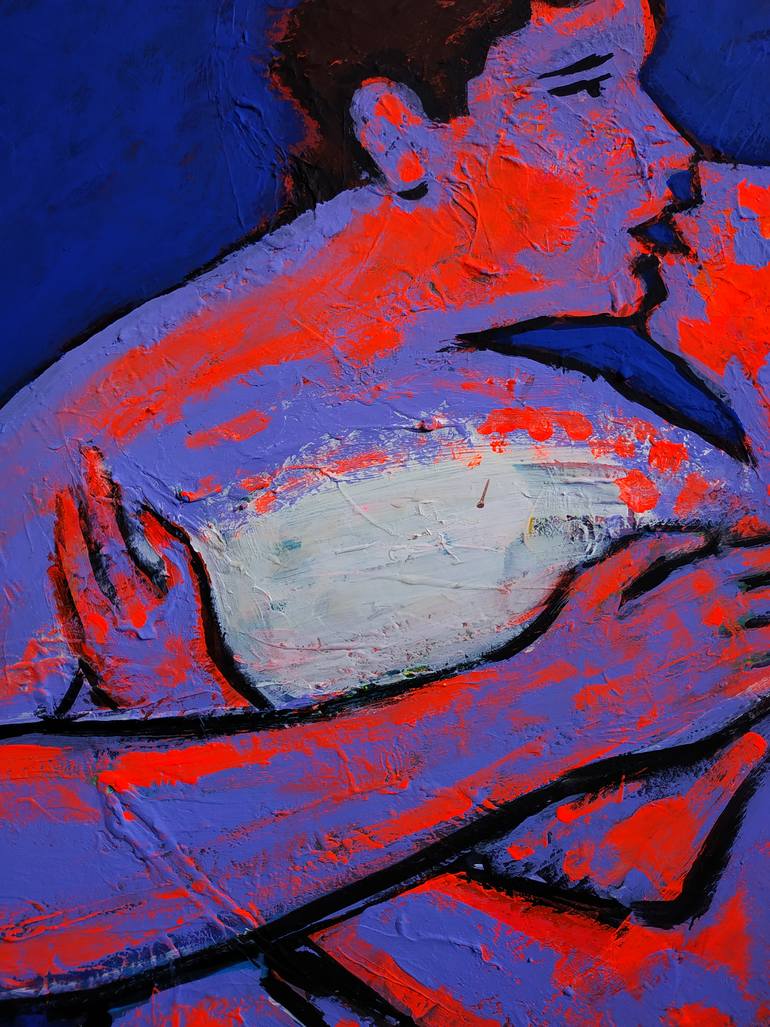 Original Abstract Love Painting by Andrea Ortuño
