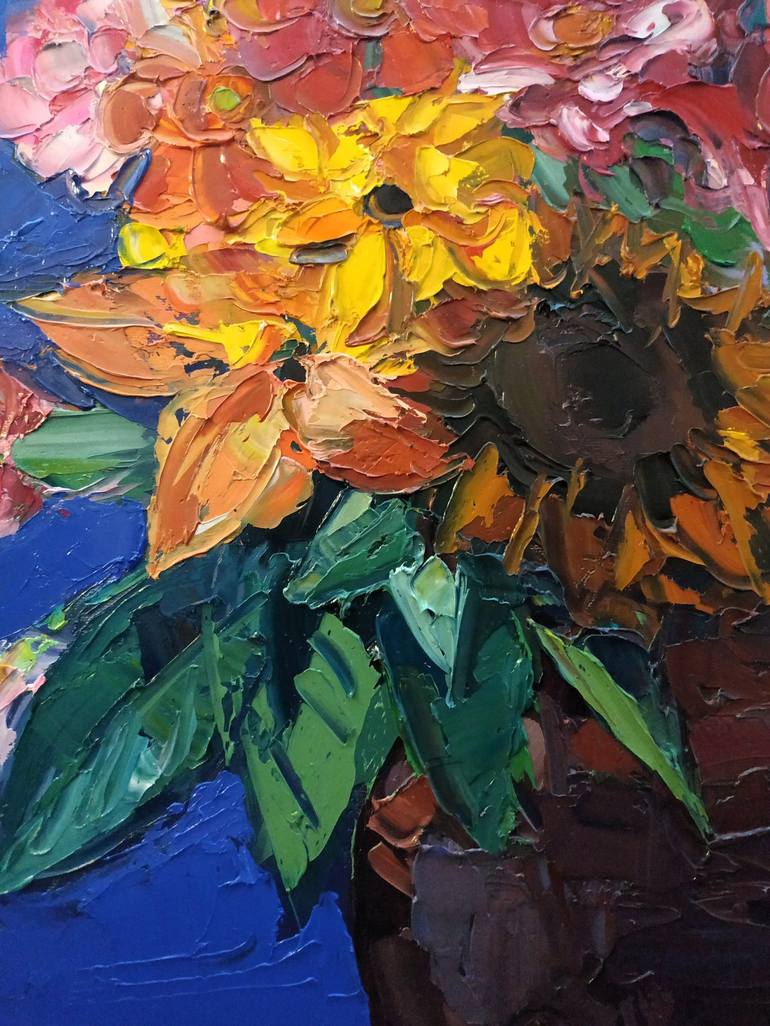 Original Floral Painting by Andrea Ortuño