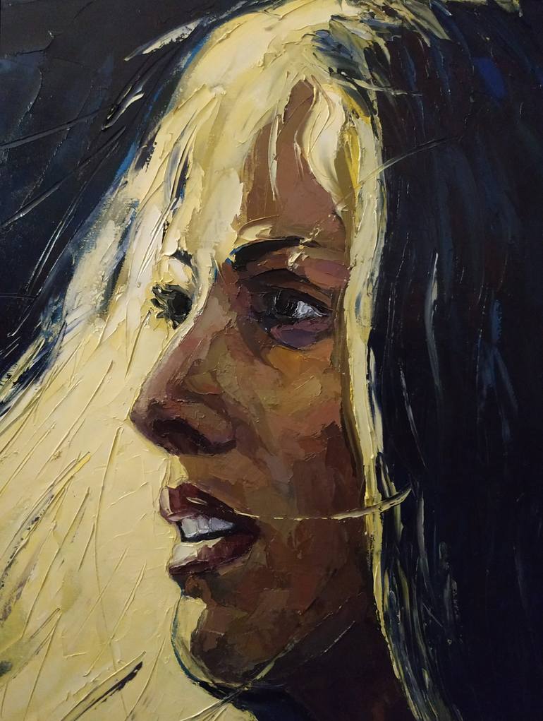 Original Portrait Painting by Andrea Ortuño