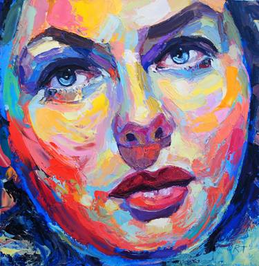 Print of Expressionism Portrait Paintings by Andrea Ortuño