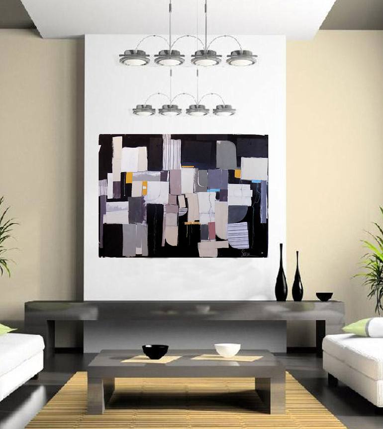 Original Abstract Cities Collage by Susan Washington