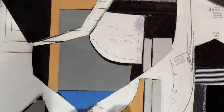 Original Cubism Abstract Collage by Susan Washington