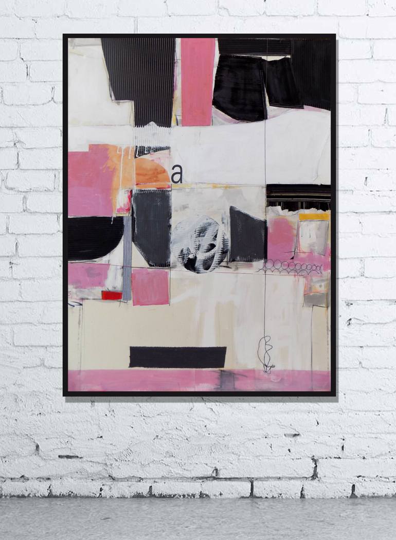 Original Abstract Expressionism Abstract Collage by Susan Washington