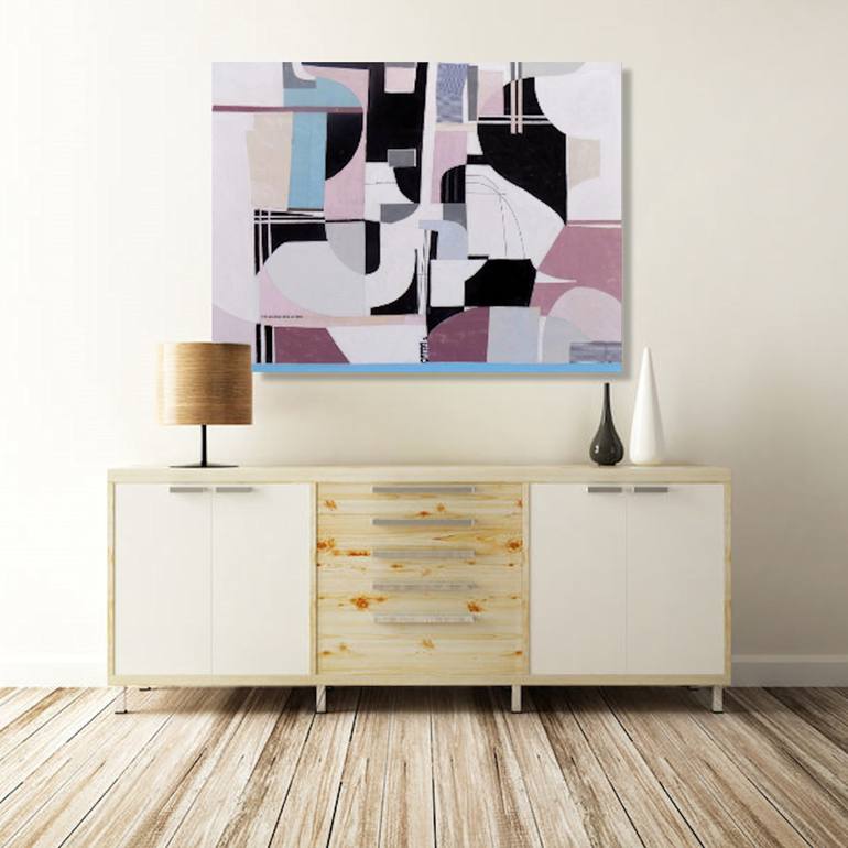 Original Cubism Abstract Painting by Susan Washington