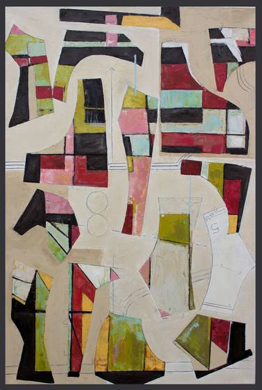 Original Cubism Abstract Paintings by Susan Washington