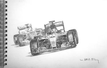 Original Figurative Car Drawings by Ian Holtedahl-Finlay