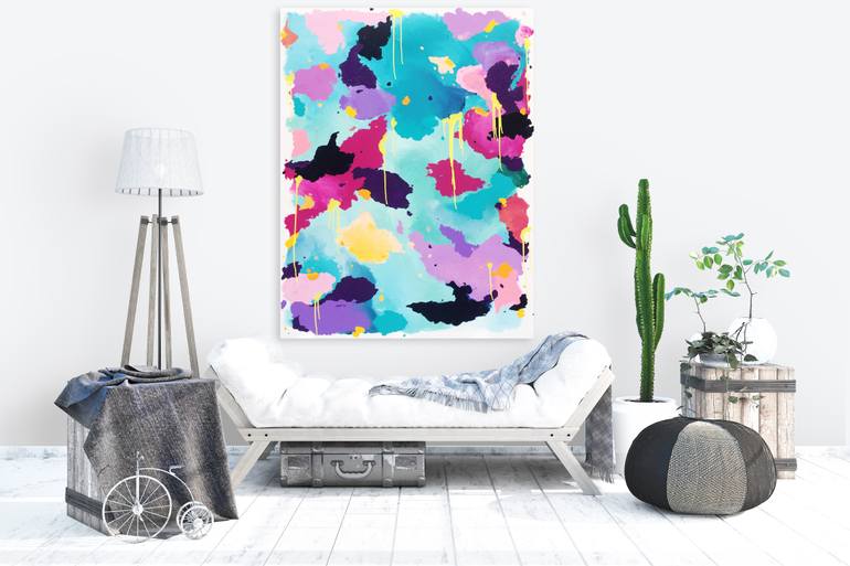 Original Abstract Expressionism Abstract Painting by Julia Badow