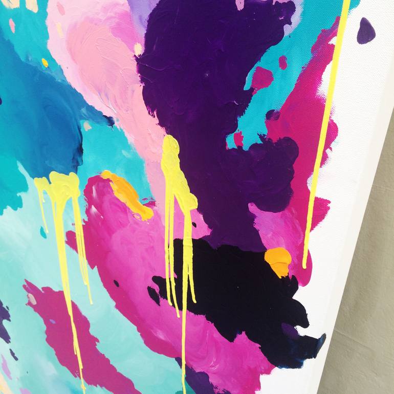 Original Abstract Expressionism Abstract Painting by Julia Badow